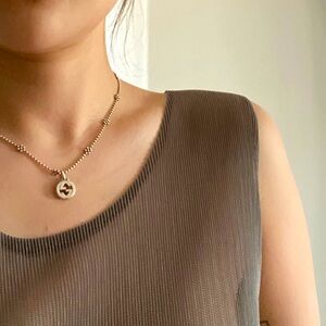 Pleats Please Issey Miyake Sheer Gray Mesh Top